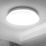 [ Super hell & Blendfrei ]: Die Deckenlampe leuchtet hell mit einer Lichtstärke von 1500 Lumen. Die LED-Lampe mit dem milchigen Gehäuse sorgt für gleichmäßiges und blendfreies Licht.