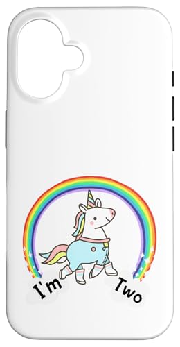 Kids It's My 2nd Birthday Cute Unicorn 2 Year Old Girls �X�}�z�P�[�X iPhone 16 �p