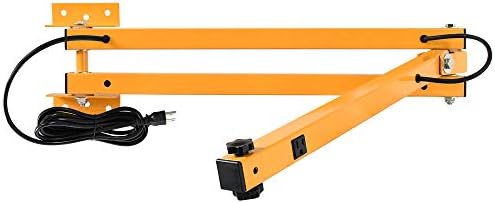 Findady Folding Arm Loading Dock Light Swing Arm,Made of Aluminum,Industrial for Warehouses, Trailers, Docks, Enclosed Cargo Race Boat Car Trailer Shop Garage 40inches with 1 Socket