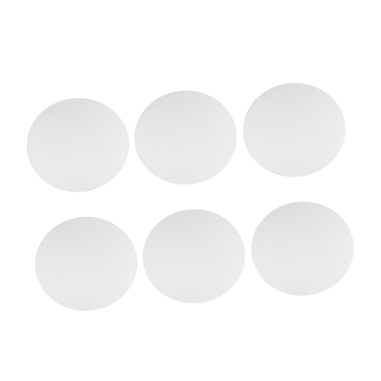 HOMSFOU 6Pcs Round Artist Canvas Boards Premium White Painting Panels for Oil and Tempera Durable Art Supplies for Students and Hobbyists