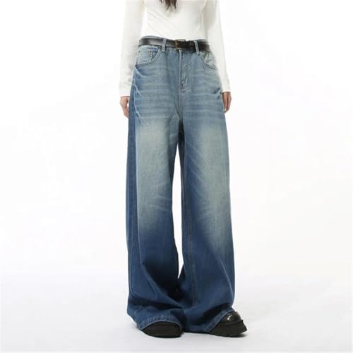 Men’s Trendy Streetwear Denim Jeans, High-Waisted, Loose Fit, Distressed Baggy Pants2