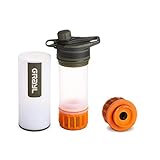 GRAYL GeoPress 24 oz Water Purifier Bottle + Extra Filter Cartridge [Bundle] for Hiking, Camping,...