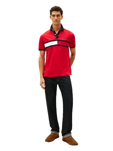 Tommy Hilfiger Men's Short Sleeve Cotton Pique Flag Polo in Regular Fit3