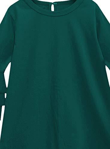 Image of A.T.U.N. (ALL THINGS UBER NICE) Girls Polka Dot Cotton Ruffle Sleeve Knee Length Casual Dress with Mask