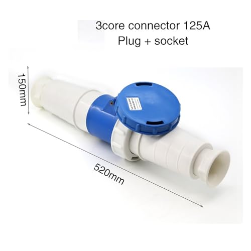 Conector aérea industrial 125A rojo 5 núcleos miniatura 4