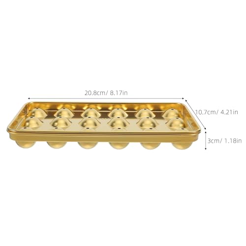Molde metálico redondo para hielo con tapa, bandeja esférica para cócteles miniatura 5