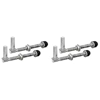 Alberts 410650 Kloben | ein Paar, zum Durchschrauben, verstellbar | feuerverzinkt | Dornmaß Ø13 mm | Länge 140 mm | Gewinde M12 (Packung mit 2)