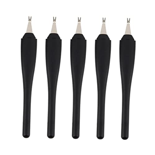 Healeved 5pcs Nail Cuticle Remover Fork Remover Nail Art Tool Portable Suitable for All