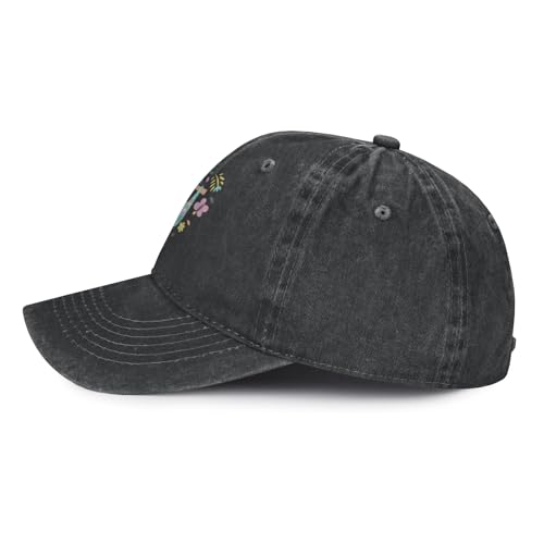 Gorra baseball ajustable vintage negra para mujer y hombre miniatura 3