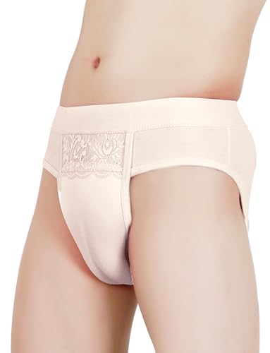 FEOYA Lace Thong Men Tucking Underwear for Trans Women Bulge Hiding Gaff Thong Sissy Panties2
