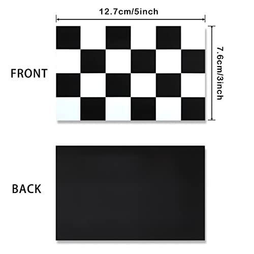 Image of JBCD Checkered Black and White Racing Flag Magnet Decal - for Car Truck SUV, 3 Pack, 3x5 Inches