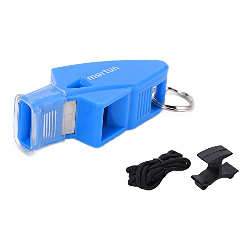 Silbato de Plástico Azul con Cordón para Deportes miniatura 4
