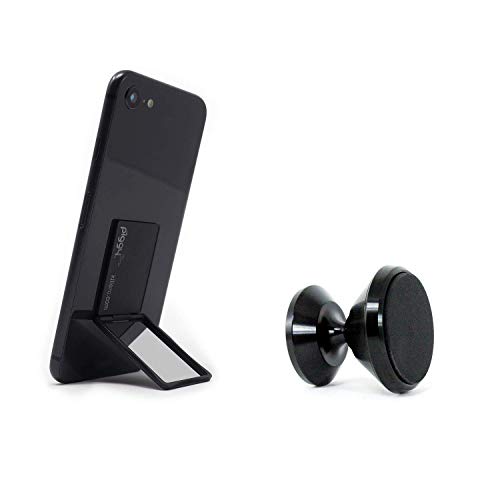 Magnetic Mount (For Flat Surfaces) / Flip Stand Combo (Black) #TOP3