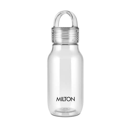 Image of MILTON Fashion 500 Pet water bottle, 430 ml|Tritan Plastic|Leak-Proof, BPA-Free, Sturdy Handle|Reusable Water bottle for fridge|Perfect for Office, Travel, Gym Tumbler Bottle for Men and Women, White