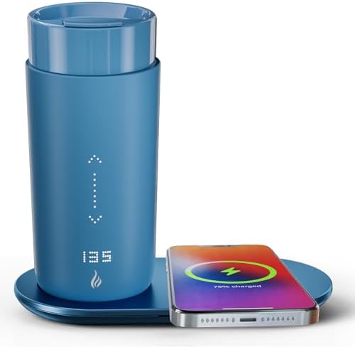 1.456 Oz App Controlled Warmer Mug 2.14-4.445 Hour LED Display Co...