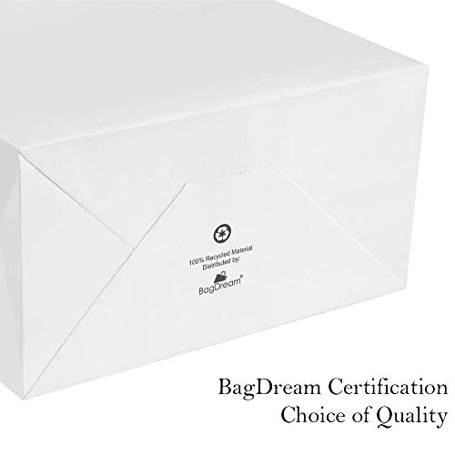 Bagdream Kraft Paper Bags 5X3X8& 8X4.25X10& 10X5X13 25 Pcs Each, White Gift Bags, Kraft Paper Gift Bags With Handles, Craft Bags, Merchandise Bags, Retail Bags, 100% Recyclable Paper Sacks #TOP5