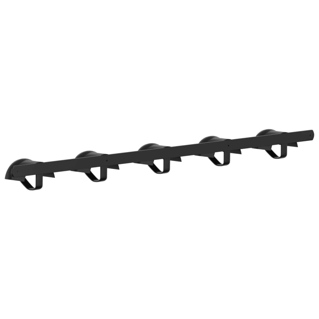 Supporto Briglie per 5 Briglie con 5 Ganci Nero in Ferro-172448