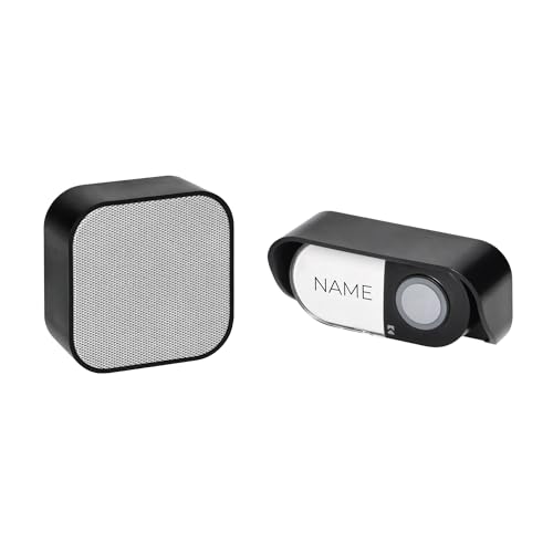 Miratic Sonnette sans Fil Carillon sans Fil avec Système d'apprentissage et 36 Sons Sonnette Maison à Portée 150m Noir (Alimentation par Pile)