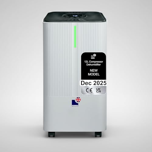 Morris 12L Dehumidifier for Home, Compressor Dehumidifier for Bedroom & Drying Clothes, 38dB Quiet, 2L Tank, 24H Timer, Auto Defrost, Washable Filter, Child Lock - 10-18m²