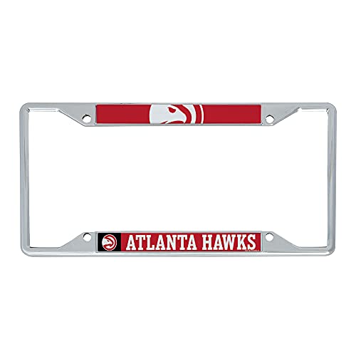 Desert Cactus Atlanta Hawks Car Accessories NBA Basketball Team Metal License Plate Frame for Front or Rear of Car (Up Close)