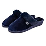 Semelle texturée durable Isotoner Mules à talons en velours scintillant pour femme