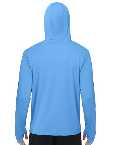 Image of FISHEAL Men's Performance Fishing Hoodie Shirt - UPF 50+ UV Sun Protection Long Sleeve Shirts with Mesh Face Mask