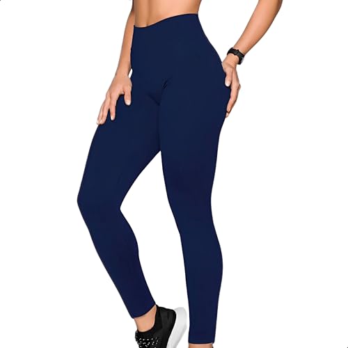 Calça Legging Academia Zero Transparências Sem Costura Cós Alto M...