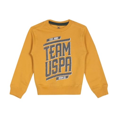 Image of U.S. POLO ASSN. UKSWSON0107 FS Round NCK SWS, 24T Sweatshirts Dk. Yellow