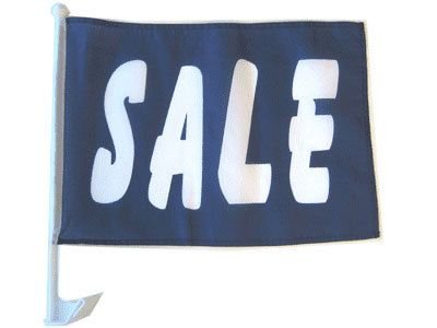 One Dozen Sale (Blue) Single-Sided Car Flag