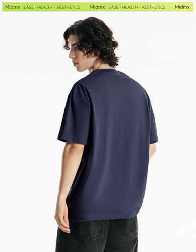 Heavyweight Cotton T-Shirts for Men Women Unisex Short Sleeve Tees Crewneck Tops Loose Casual3