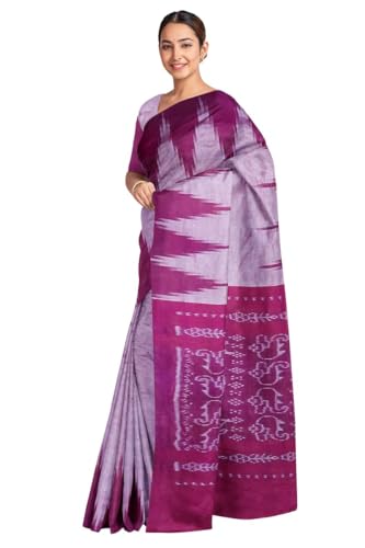 Image of Ikat Women Cotton Saree, Handmade Pure Cotton Khandua Saree, Ikkat Orissa Traditional Handloom Saree Without Blouse 45