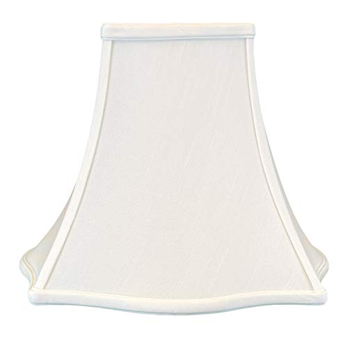 Image of Royal Designs, Inc. Regal Series Fancy Square Bell Lamp Shade, 7 x 16 x 12.75, White, Pack of 2