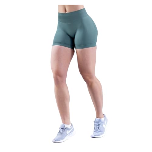 Short yoga femmes vert XL pantalon court fitness gym sans couture été