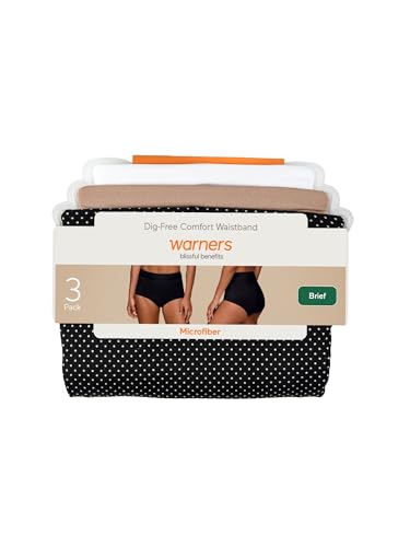 Image of Warner's Women's Blissful Benefits Dig-free Microfiber Brief 3-pack Rs9043w