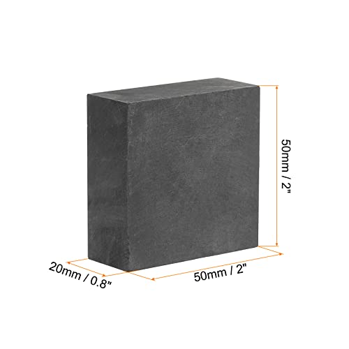 sourcing map 2 Stück Graphitblock Rechteck Graphit Elektroden Platte 50x50x20mm für Schmelzgießen Elektrolyse Galvanisieren
