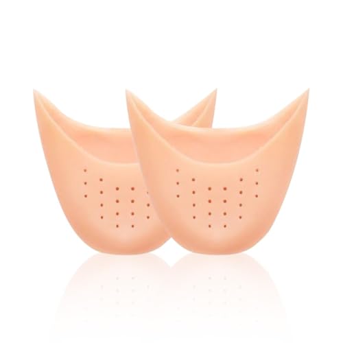 AWOGIPD 2 Coppia Morbido Cotone e Silicone Cuscinetti per Scarpe da Balletto Punte Danza Pad Protezione Piede Balletto sull'avampiede Alleviare Dolore per Adulti e Bambini