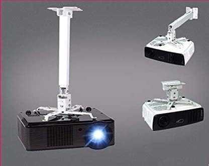 QUARSON Heavy Duty -1 feet to 2 feet/Foot (12 inch to 24 inch) Adjustable Projector Ceiling and Wall Mount Kit Bracket Stand with Tilt Option (Weight Capacity - 15kgs) (White - 1FEET to 2 Feet)