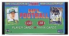 1989 Score Football Complete Mint 330 Card Factory Set. This Set Is Loaded with Rookie Cards Including Barry Sanders, Troy Aikman, Cris Carter, Deion Sanders, Tim Brown, Michael Irvin, Thurman Thomas, Derrick Thomas and Many More! Tons of Stars Including Dan Marino, John Elway, Jerry Rice, Joe Montana and Others!