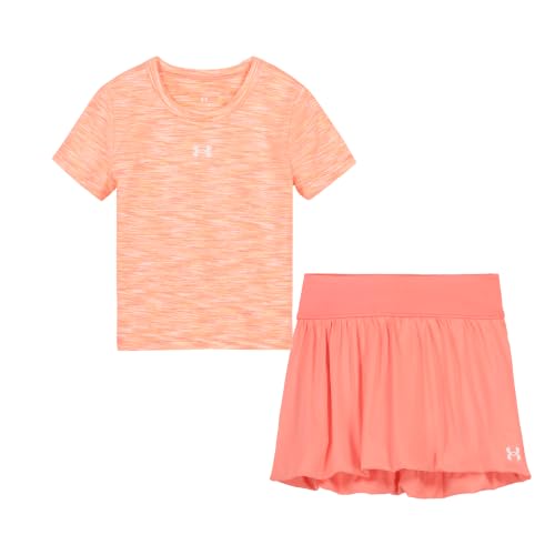 Image of Under Armour Girl's 2-piece Short Sleeve Tee and Skort Set, Lightweight and Comfortable