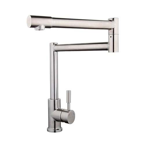 Robinet de cuisine brossée mitigeur monotrou space saver flux tiler