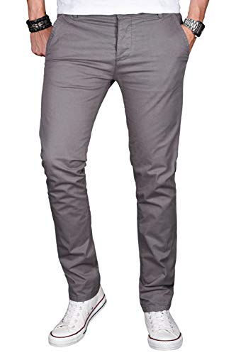 Alessandro Salvarini - Pantalón - Ajustada - Básico - para Hombre Gris 33W x 34L