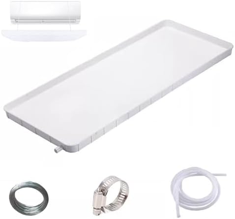 5P Air Conditioner Drip Pan with Drain Pipe - Leak-Proof AC Drain Tray, PP5 Material, Reinforced Grid, Universal Fit for Indoor/Outdoor Units (3-5P, 400cm Hose) - Essential AC Accessory