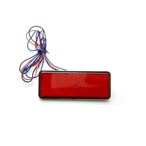 Feu de stop universel 12V rectangulaire rouge haute performance pour moto et camion