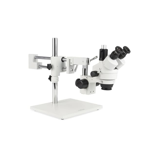 AmScope-SM-4TZ-144A-Professional-Trinocular-Stereo-Zoom-Microscope-WH10x-Eyepieces-35X-90X-Magnification-07X-45X-Zoom-Objective-Four-Zone-LED-Ring-Light-Double-Arm-Boom-Stand-110V-240V-Includes-05X-an AmScope-SM-4TZ-144A-Professional-Trinocular-Stereo-Zoom-Microscope-WH10x-Eyepieces-35X-90X-Magnification-07X-45X-Zoom-Objective-Four-Zone-LED-Ring-Light-Double-Arm-Boom-Stand-110V-240V-Includes-05X-an