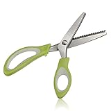 Pinking Shears, OPACC Professional Fabric Stainless Steel Comfort Grips Scissors Dressmaking Pinking