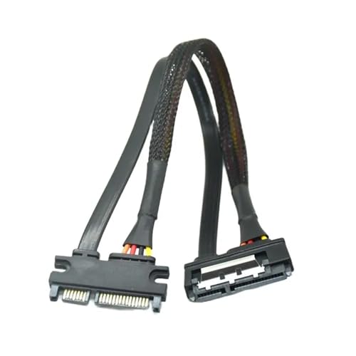 Cable Extensión SATA 22 Pin Macho a Hembra 0.5m Rojo miniatura 3