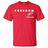 Charlie Kirk Freedom This is The Turning Point Shirt Patriotic USA Patriot T-Shirt (Print Left or Right Sleeve) (US, Alpha, One Size, Regular, Regular, Signature)