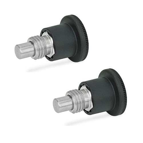 Image of Ganter Normelemente GN 822.7-6-M10-B 7-6-M10-B-Locking Bolts | Small Version, Black, Gewinde d2: M10, Set of 2 Pieces