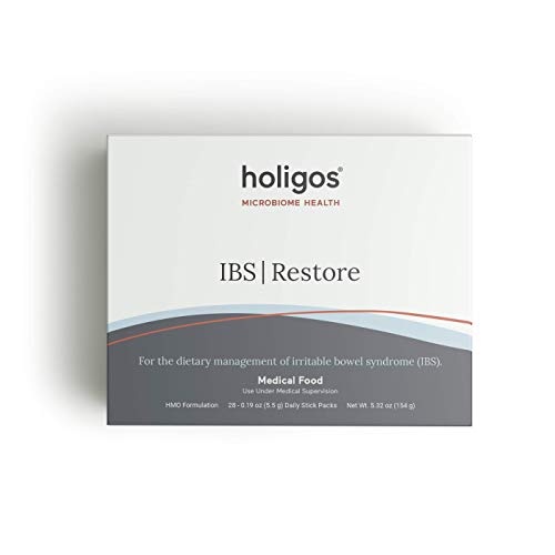 Holigos® IBS Restore  Medical Food Clinically Shown to Relieve Pain, Bloating, Constipation and/or Diarrhea Due to IBS. 28 Count.