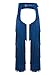 ranrann Women Adult Western Overpants Hollow Out Fashion Chinks Open Buttocks Buttless Cowgirl Blue X-Large